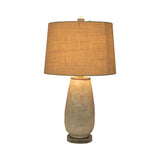 Clam Beach Champagne/Cream Capiz Table Lamp with Acrylic Base