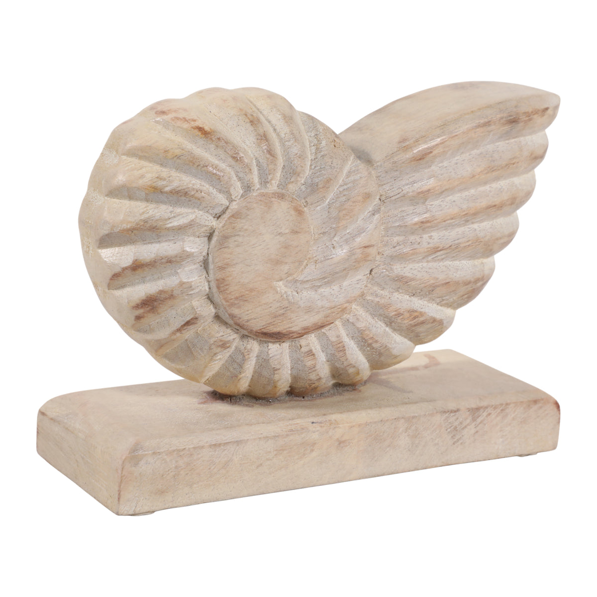 Yorkville White/Natural Small Distressed Wood Shell on Base