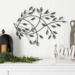18” x 22” Scattered Leaves & Vine Wall Decor - Ornate Home