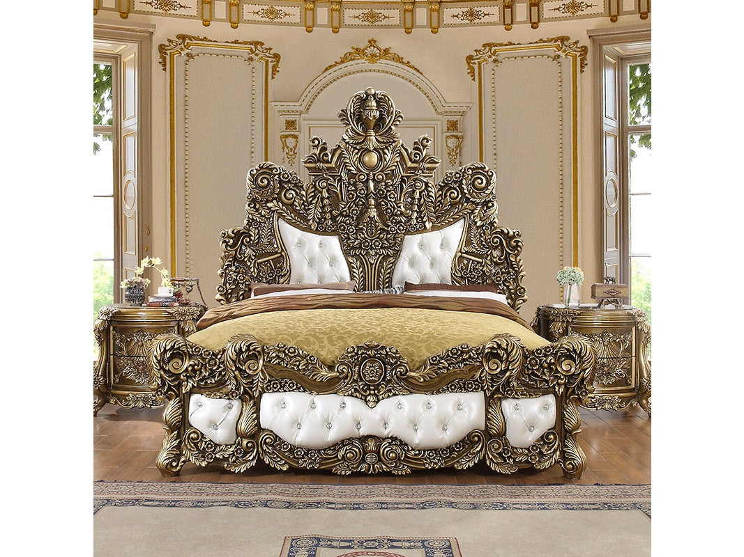 Astrid Bronze Eastern King Bed  / HD-1802 - Ornate Home