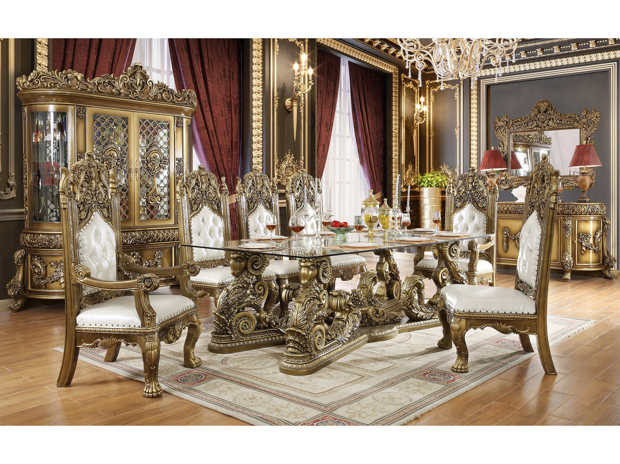 Astrid Bronze 7pc Dining Room Set / HD-1802 - Ornate Home