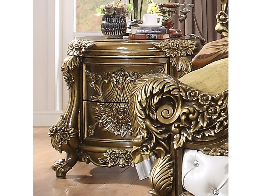 Astrid Bronze Nightstand  / HD-1802 - Ornate Home