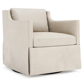 Delaney Ivory Swivel Chair Without Nails