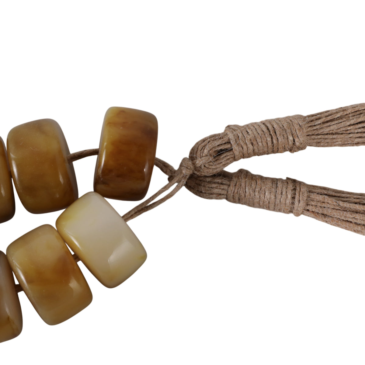 Kellershaw Brown Cylinder Resin Beaded Garland
