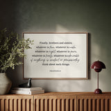 Think on These Things Philippians 4:8 Print