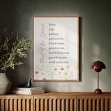 Fruit of the Spirit Floral Scripture Print