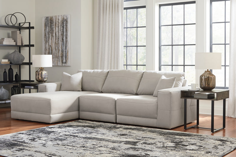 Next-Gen Gaucho Gray 3-Piece Sectional Sofa with Chaise - Ornate Home
