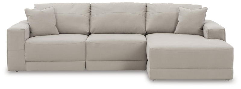 Next-Gen Gaucho Gray 3pc Sectional Sofa with Chaise - Ornate Home