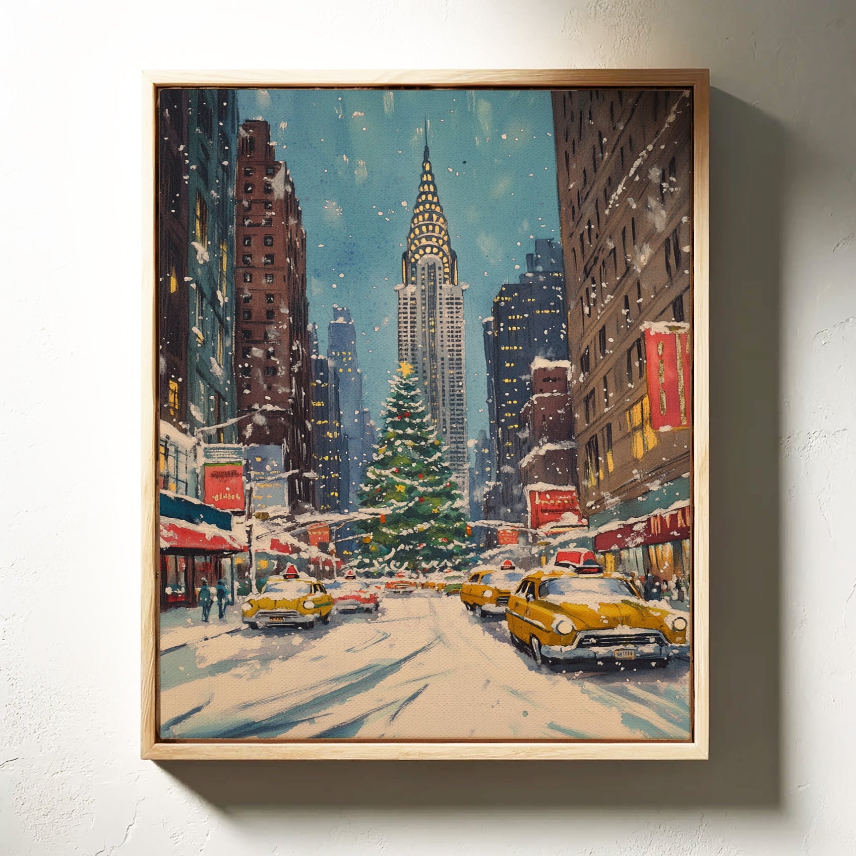 New York Winter Christmas Cityscape