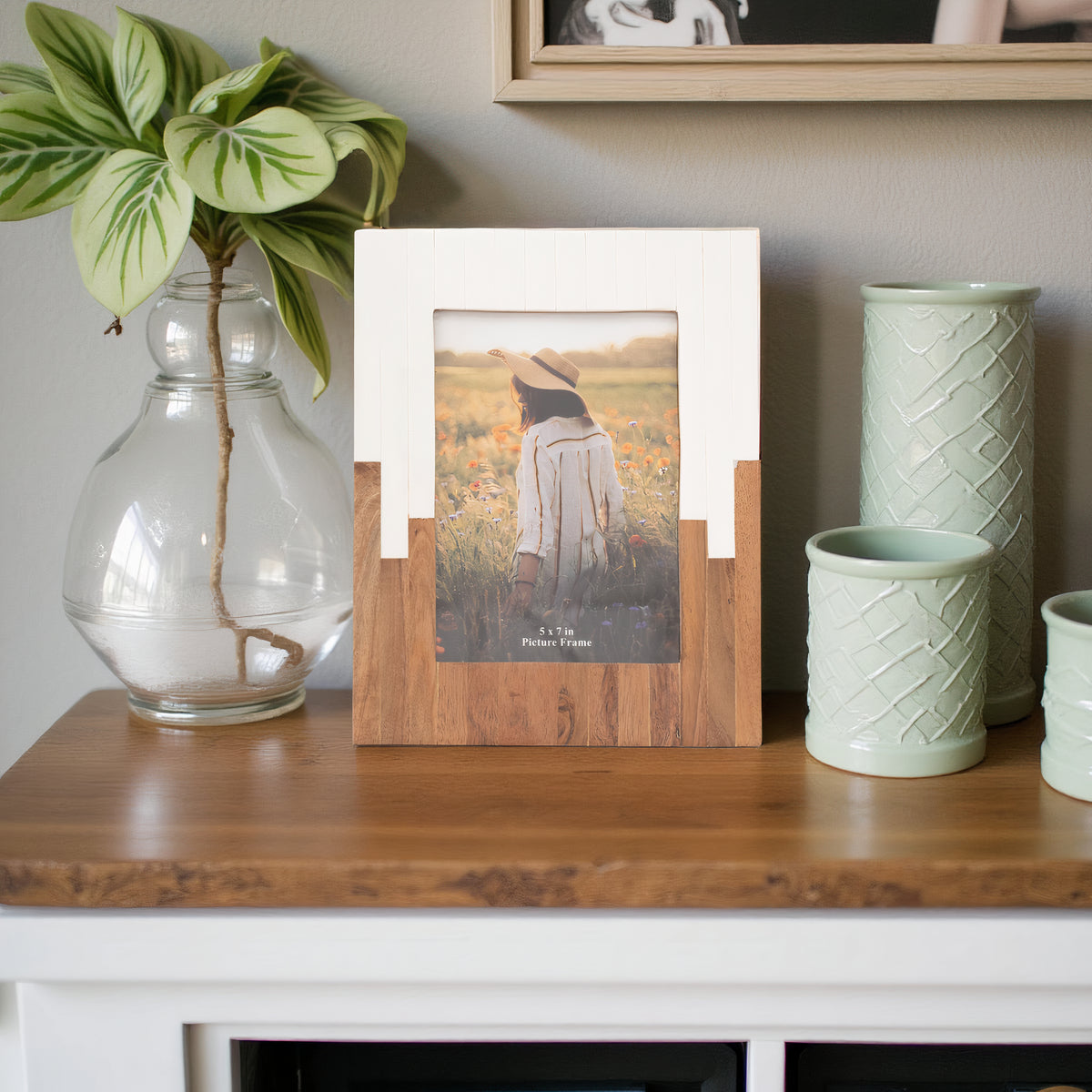 Los Alamos Natural/White Large Resin 2-Toned Frame