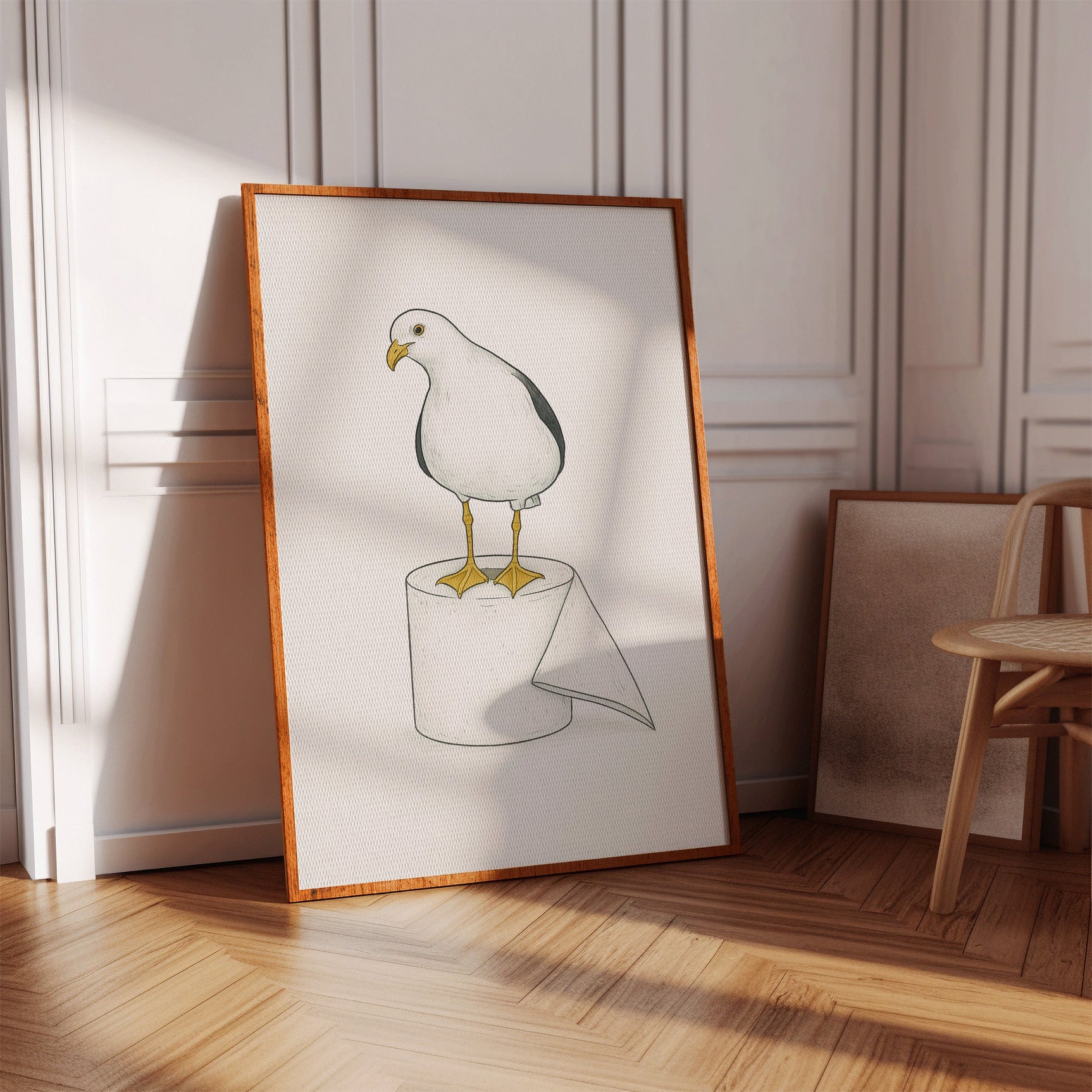 Seagull on a Toilet Roll