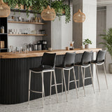 Ace Black & Silver Barstool (Set of 2)