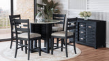Altamonte Dark Charcoal Round Counter Dining Table