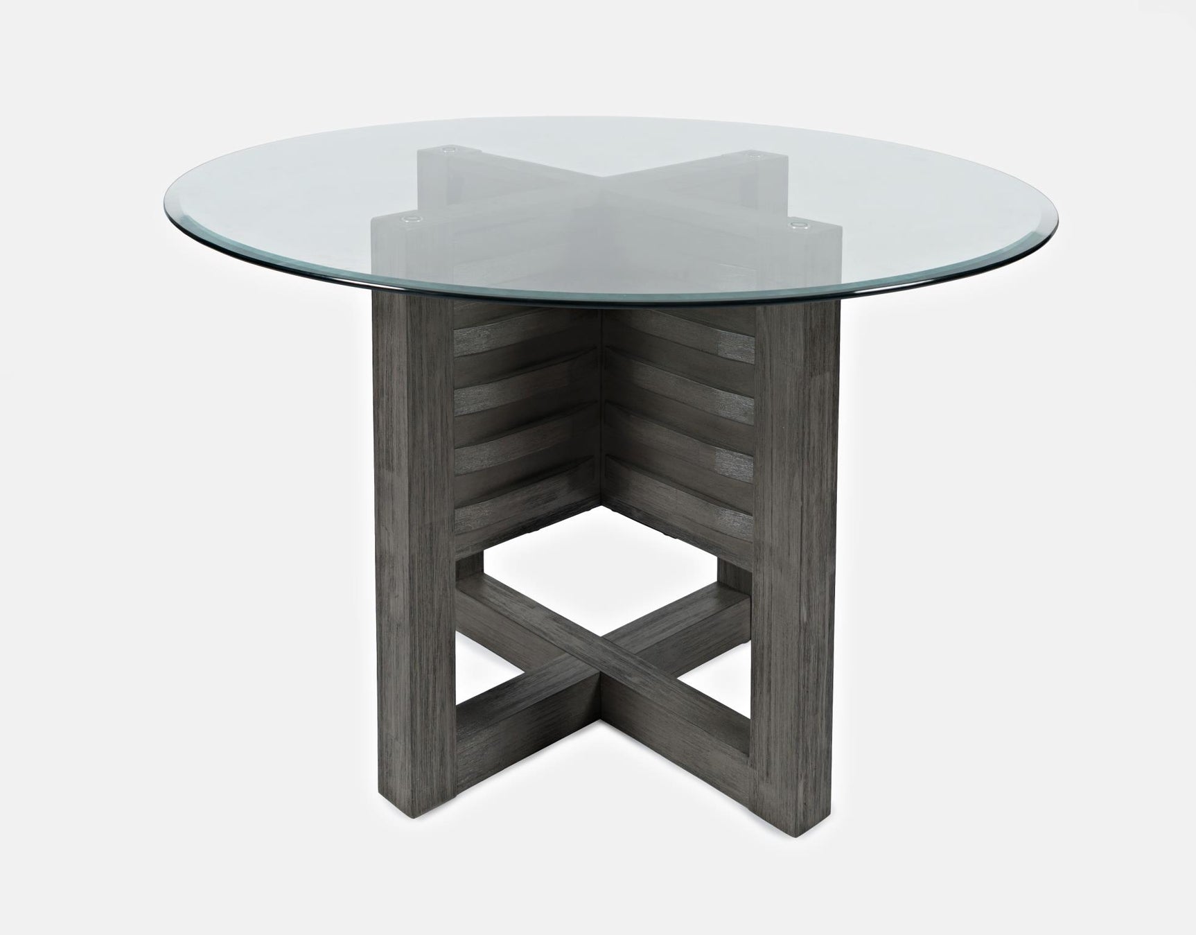 Altamonte Brushed Grey Round Dining Table w/ 4 Chairs