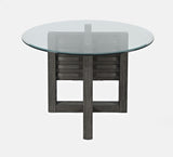 Altamonte Brushed Grey Round Dining Table w/ 4 Chairs