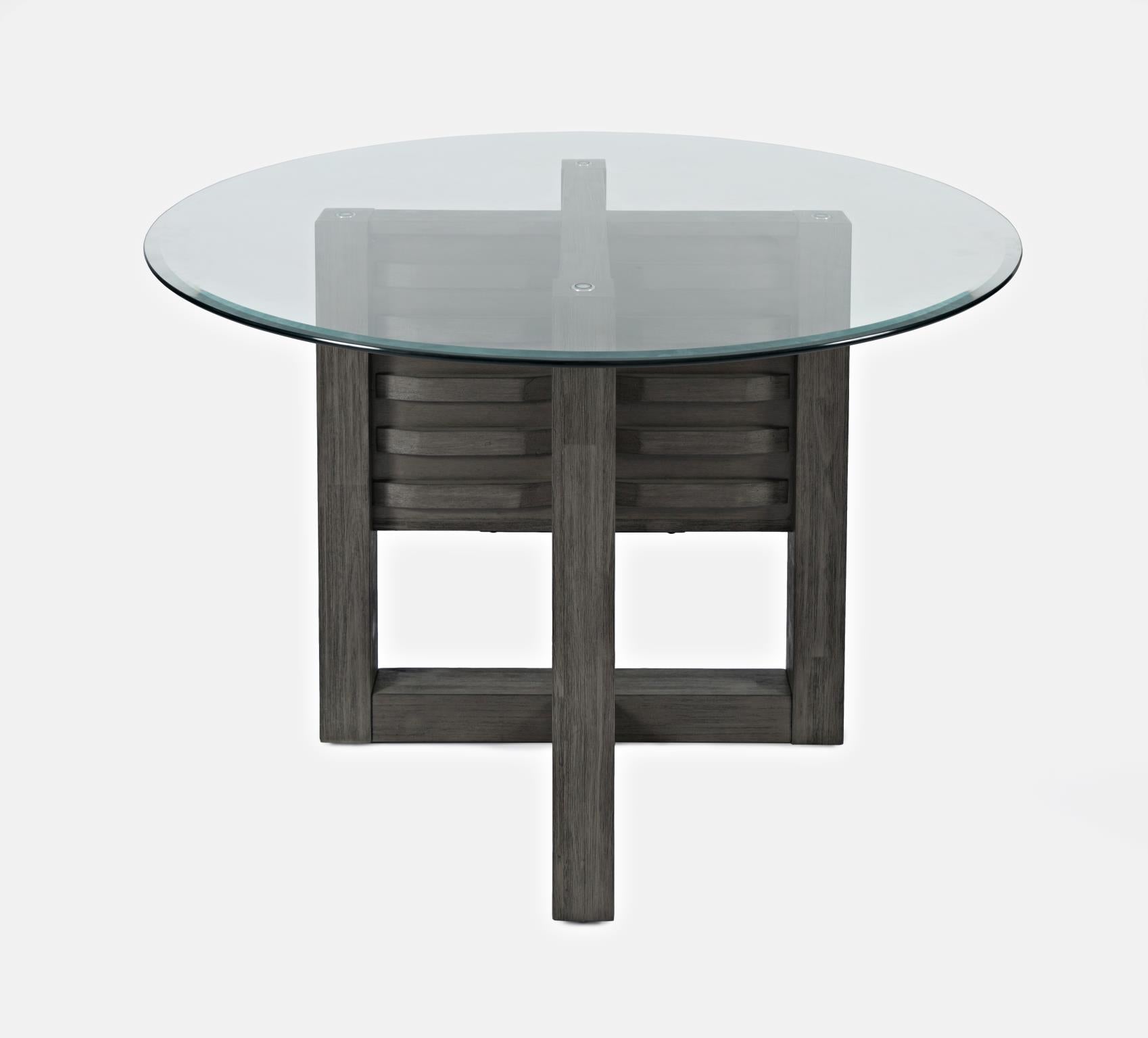 Altamonte Brushed Grey Round Dining Table w/ 4 Chairs