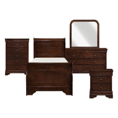 Abbeville Brown Cherry 5pc Bedroom Set