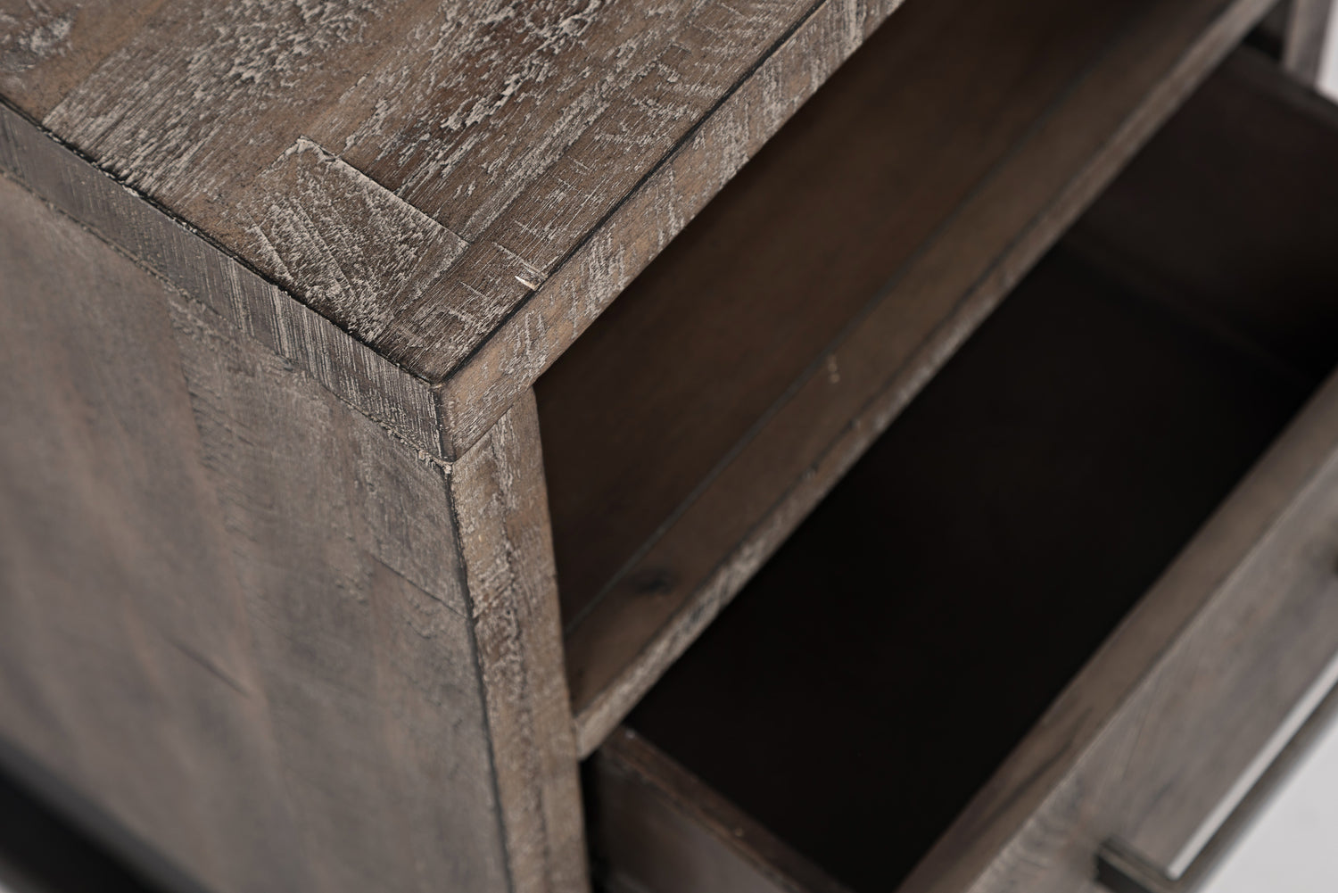 East Hampton Distressed Grey Power Chairside Table