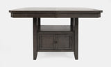 Manchester Grey High/Low Rect. Counter Dining Table w/ 6 Stools