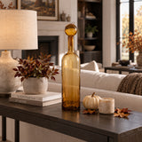Ferrum Orange Glass Bottle with Stopper Amber
