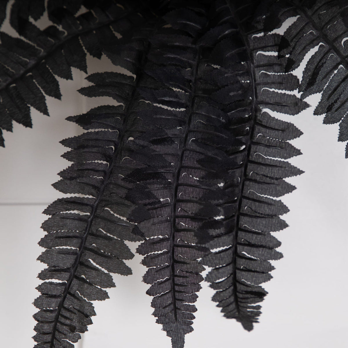 19" Artificial Halloween Black Boston Fern - Set of 6
