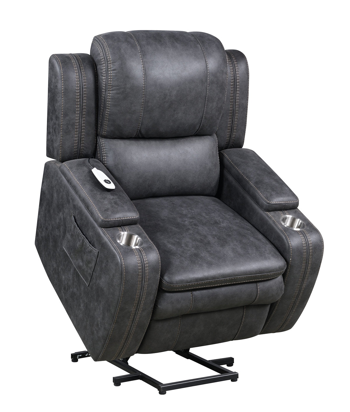 Wasatch Iron Fabric Power Lift Recliner