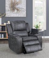 Wasatch Iron Fabric Power Lift Recliner