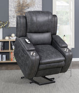 Wasatch Iron Fabric Power Lift Recliner