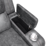 Wasatch Iron Fabric Power Reclining Sofa