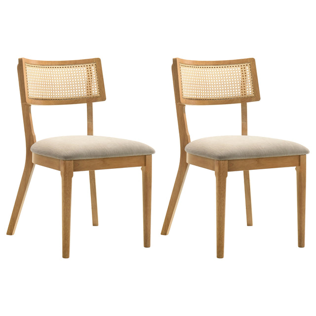 Fabra Wheat Cane Back Side Chair Honey (Set of 2)