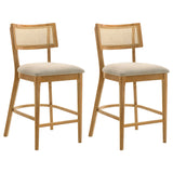 Fabra Wheat Cane Back Counter Height Chair Honey (Set of 2)