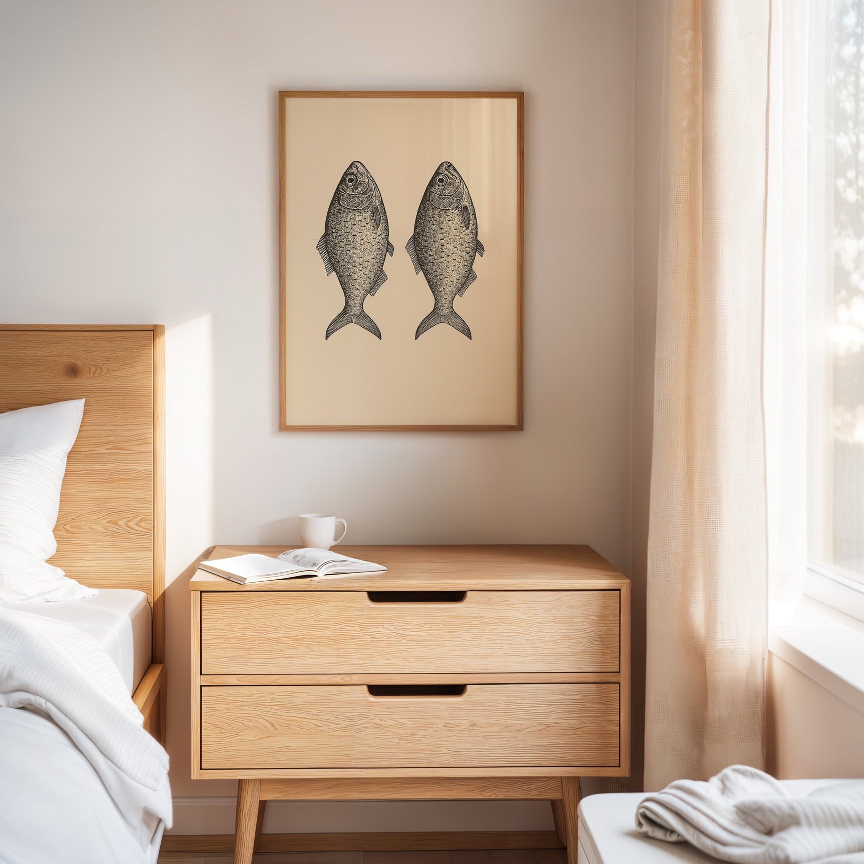 Two Fish Vintage Loaves and Fishes Symbol