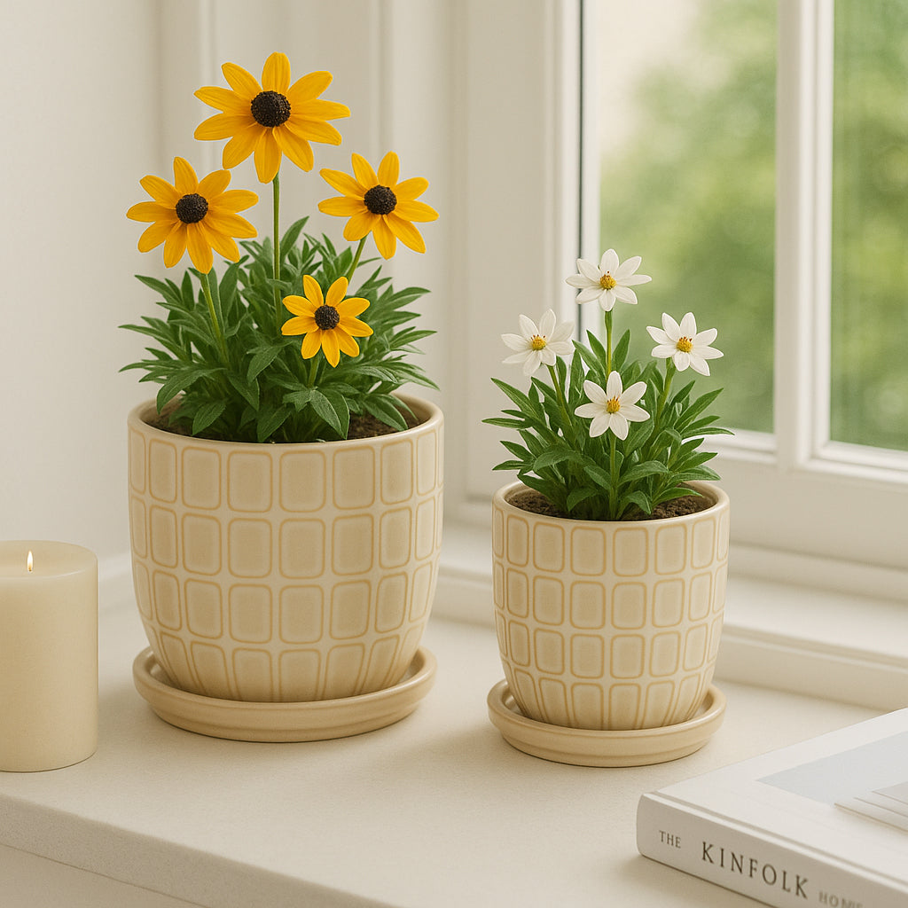 Leonaham Ivory Planters (Set of 2)
