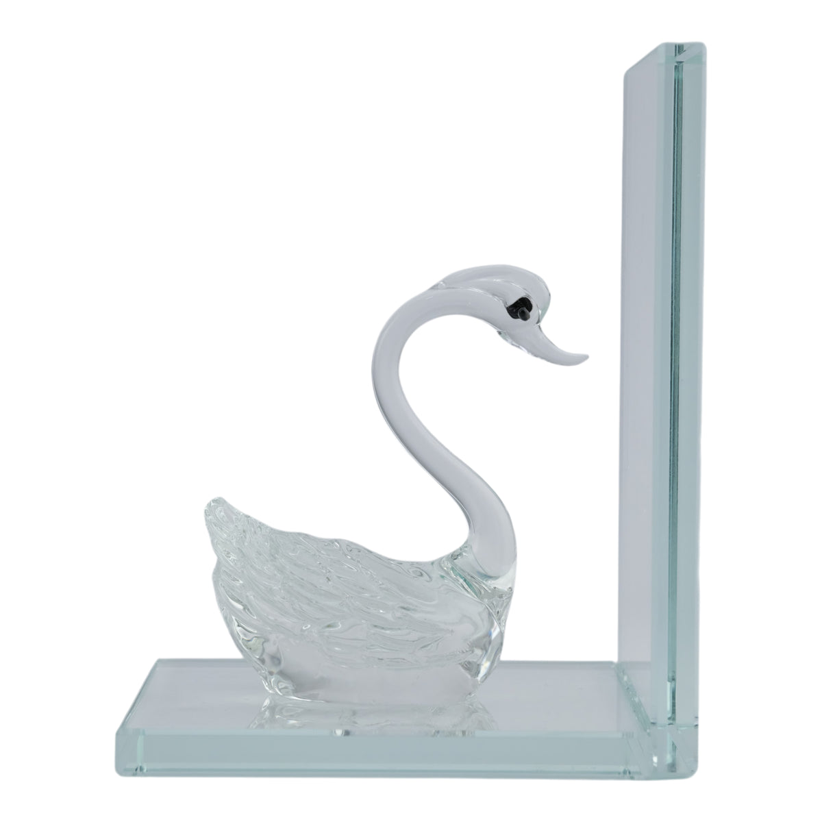 Midvalley Clear Swan Bookends (Set of 2)