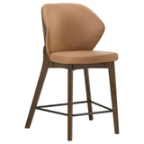 Randolph Brown Upholstered Counter Height Chair Butterscotch and (Set of 2)