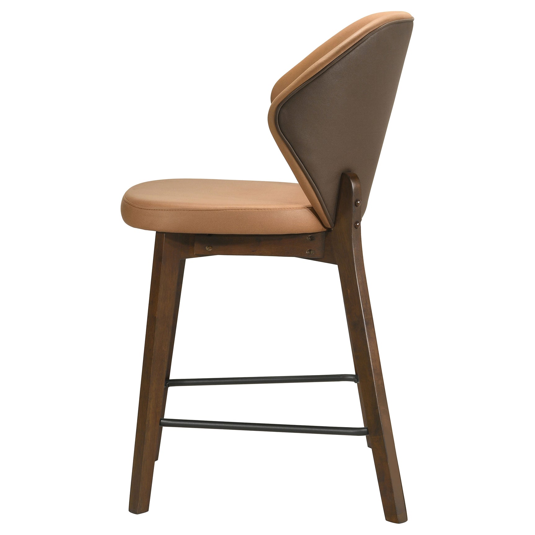 Randolph Brown Upholstered Counter Height Chair Butterscotch and (Set of 2)
