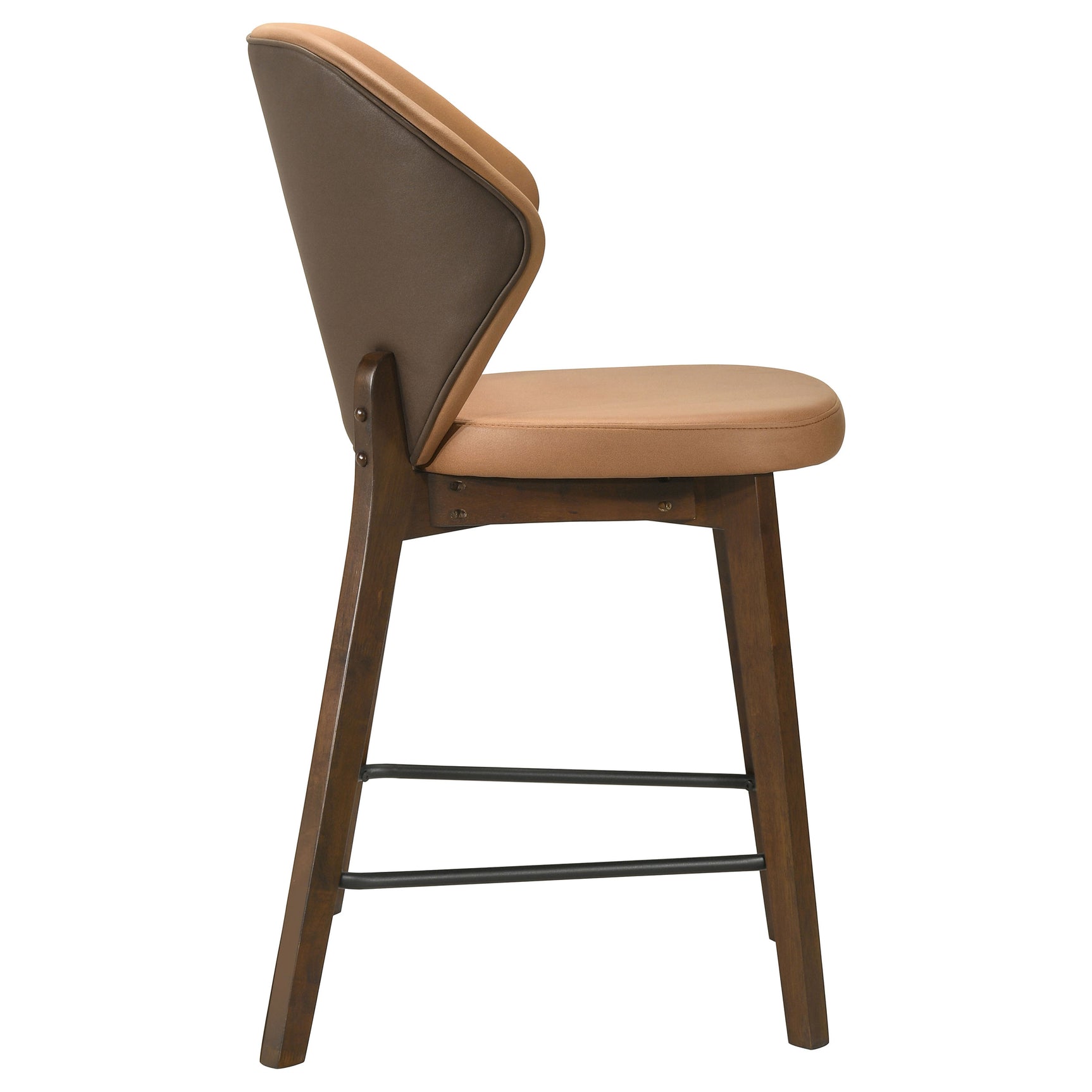 Randolph Brown Upholstered Counter Height Chair Butterscotch and (Set of 2)