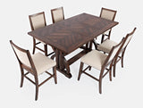 Fairview Oak Ext Dining Table w/ 4 Stools