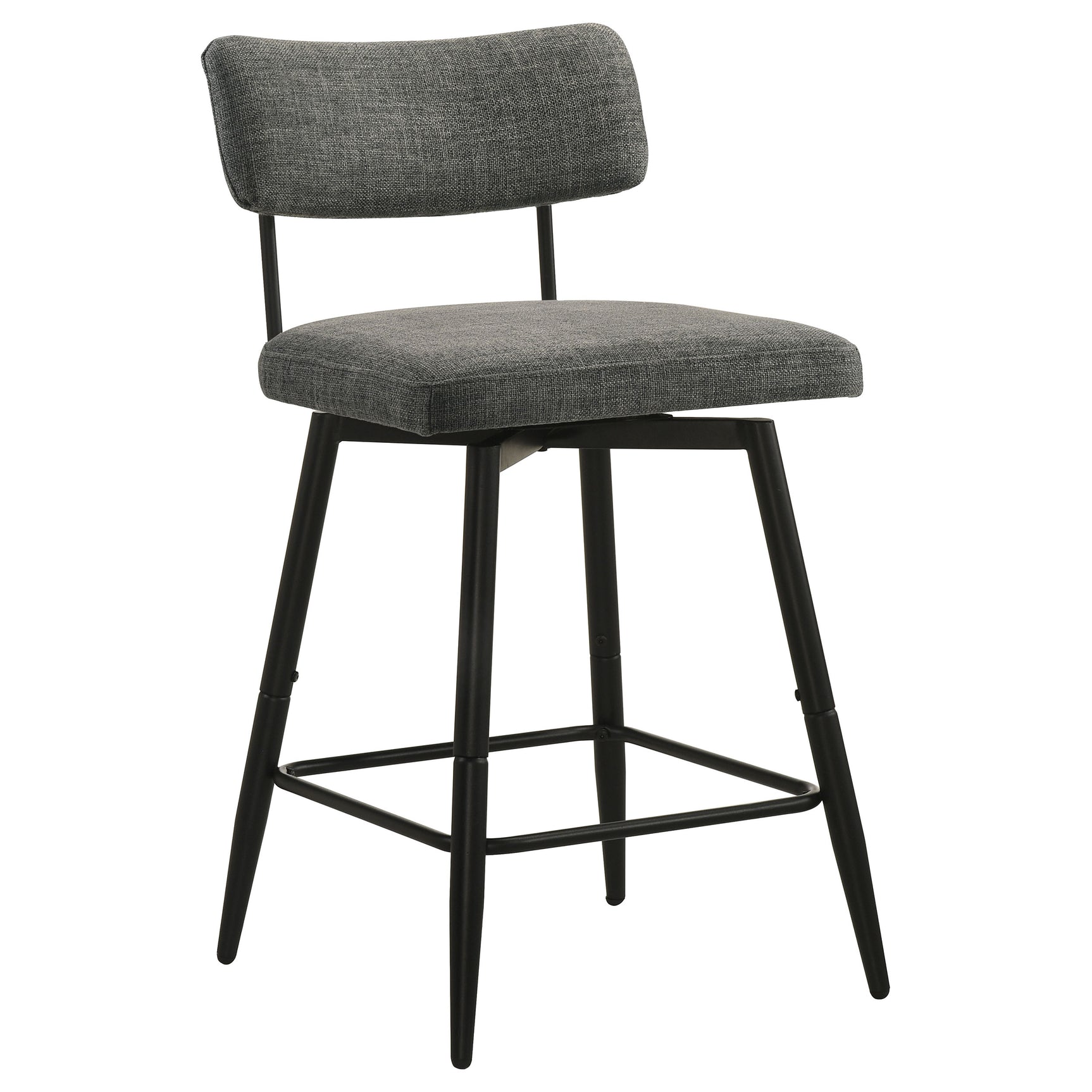 Levine Grey Fabric Upholstered Swivel Counter Chair (Set of 2)