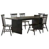 Decker Black 7-Piece 82-inch Rectangular Dining Set