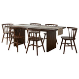 Decker Walnut 7-Piece 82-inch Rectangular Dining Set