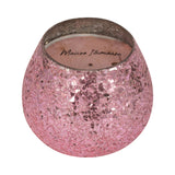 Bodfish Pink Glass Crackled Scented Candle