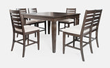 Lincoln Square Dark Espresso/Cream Ext Counter Dining Table w/ 4 Stools, Bench