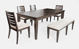 Lincoln Square Dark Espresso/Cream Ext Dining Table w/ 4 Chairs, Bench