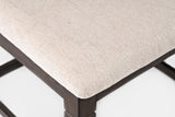 Lincoln Square Dark Espresso/Cream Ext Counter Dining Table w/ 4 Stools, Bench