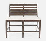 Lincoln Square Dark Espresso/Cream Ext Counter Dining Table w/ 4 Stools, Bench