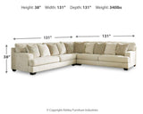 Rawcliffe Parchment 5-Piece Sectional (Online Special Price)