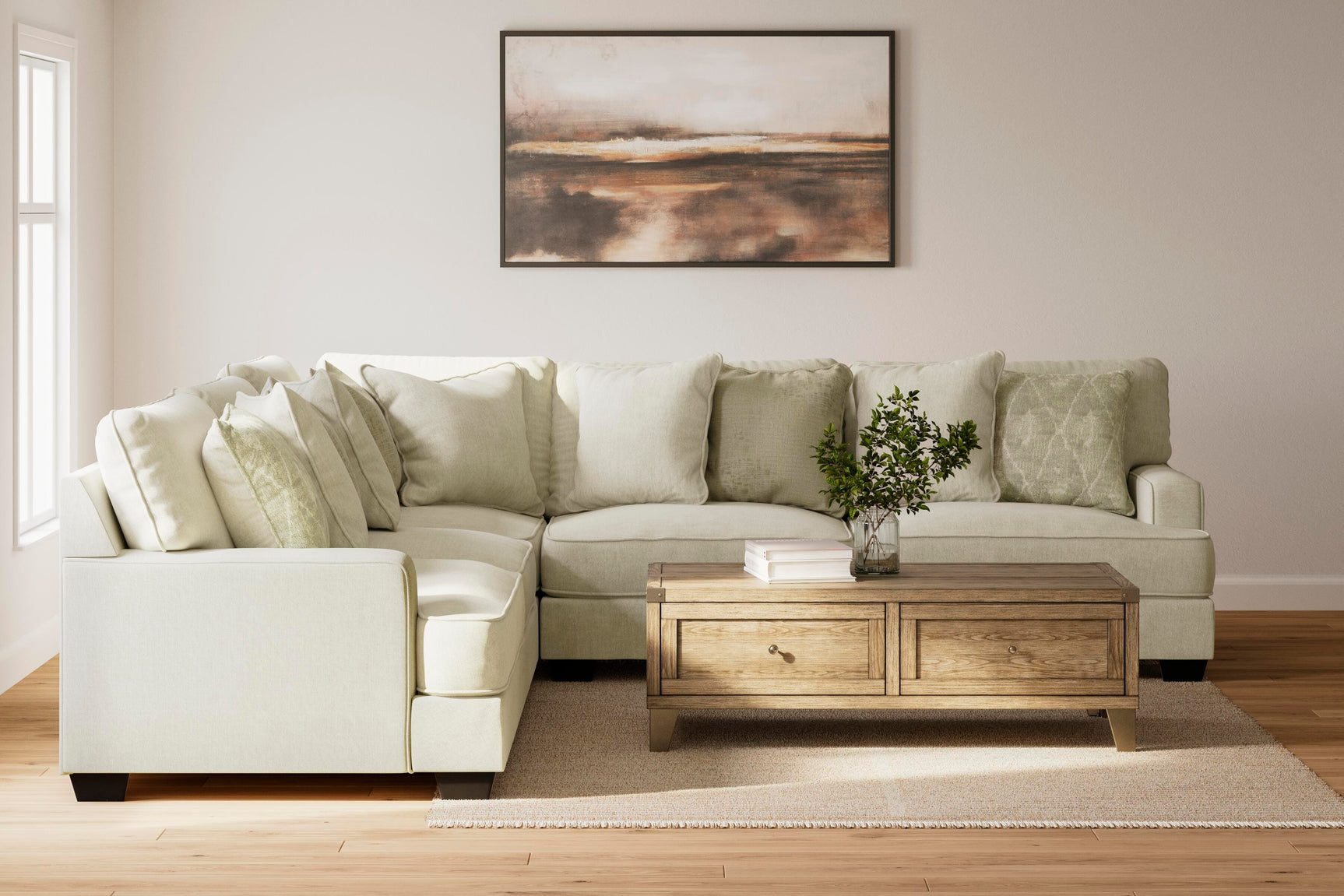 Rawcliffe Parchment 5-Piece Sectional (Online Special Price)