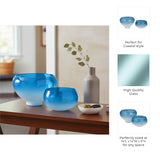 Reynolds Blue Glass Decorative Bowls (Set of 2)