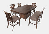 Mission Viejo Brown High/Low Ext Dining Table w/ 4 Stools, Bench